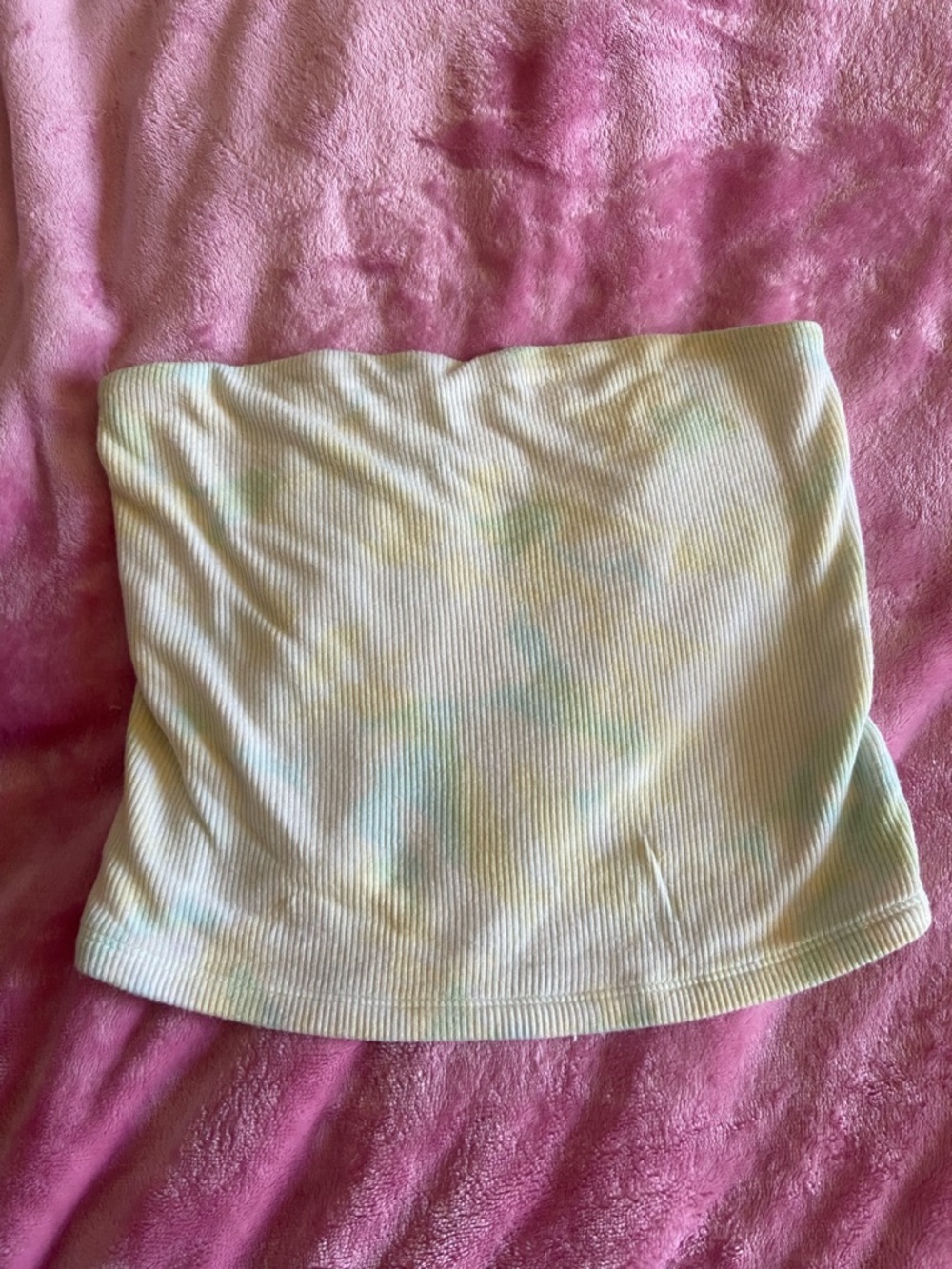 American Eagle Outfitters Pastel Tie-Dye Ribbed Tube Top